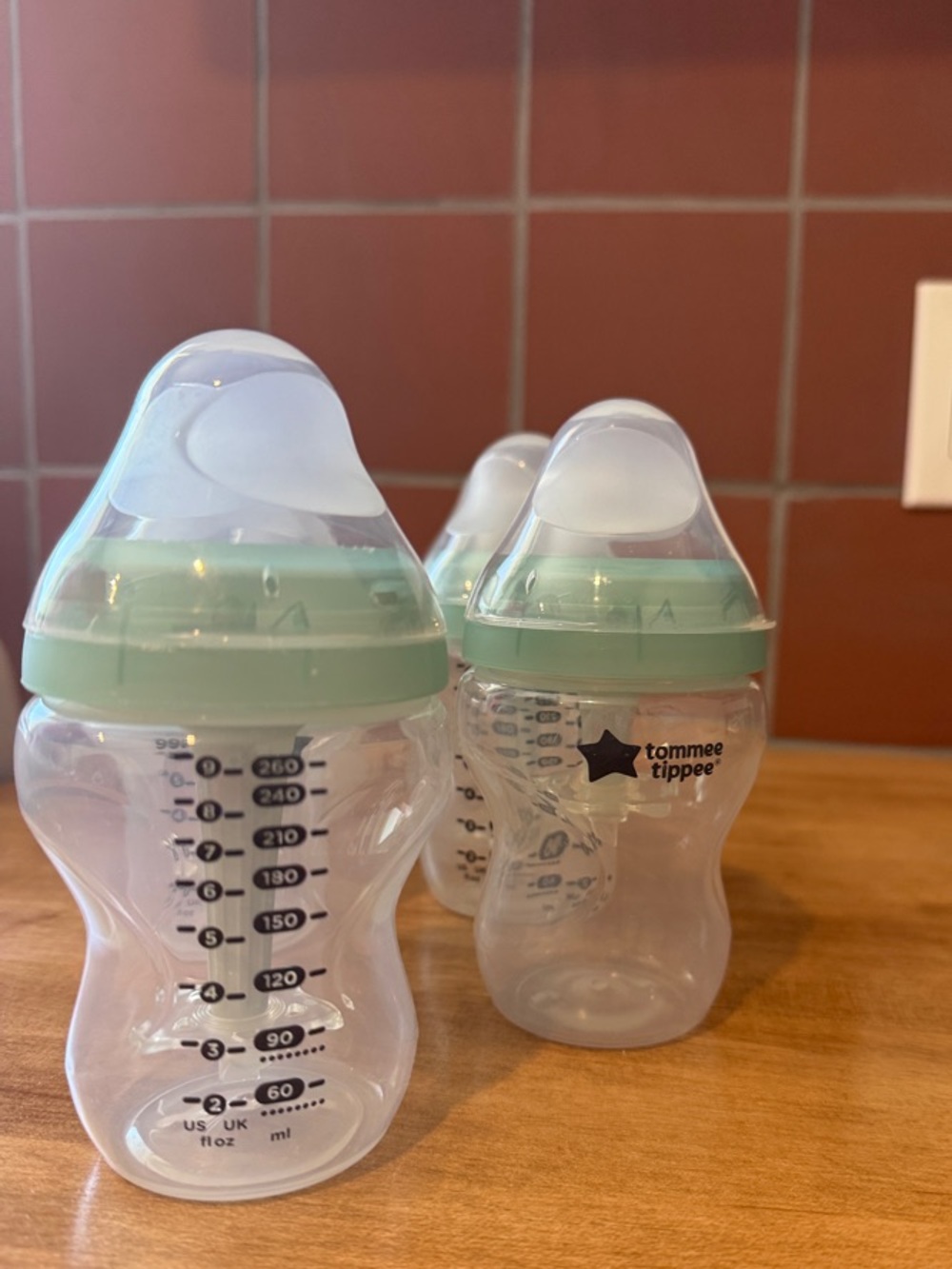 Tommee Tippee Green-Top Baby Bottles (Set of 6) 9 fluid oz